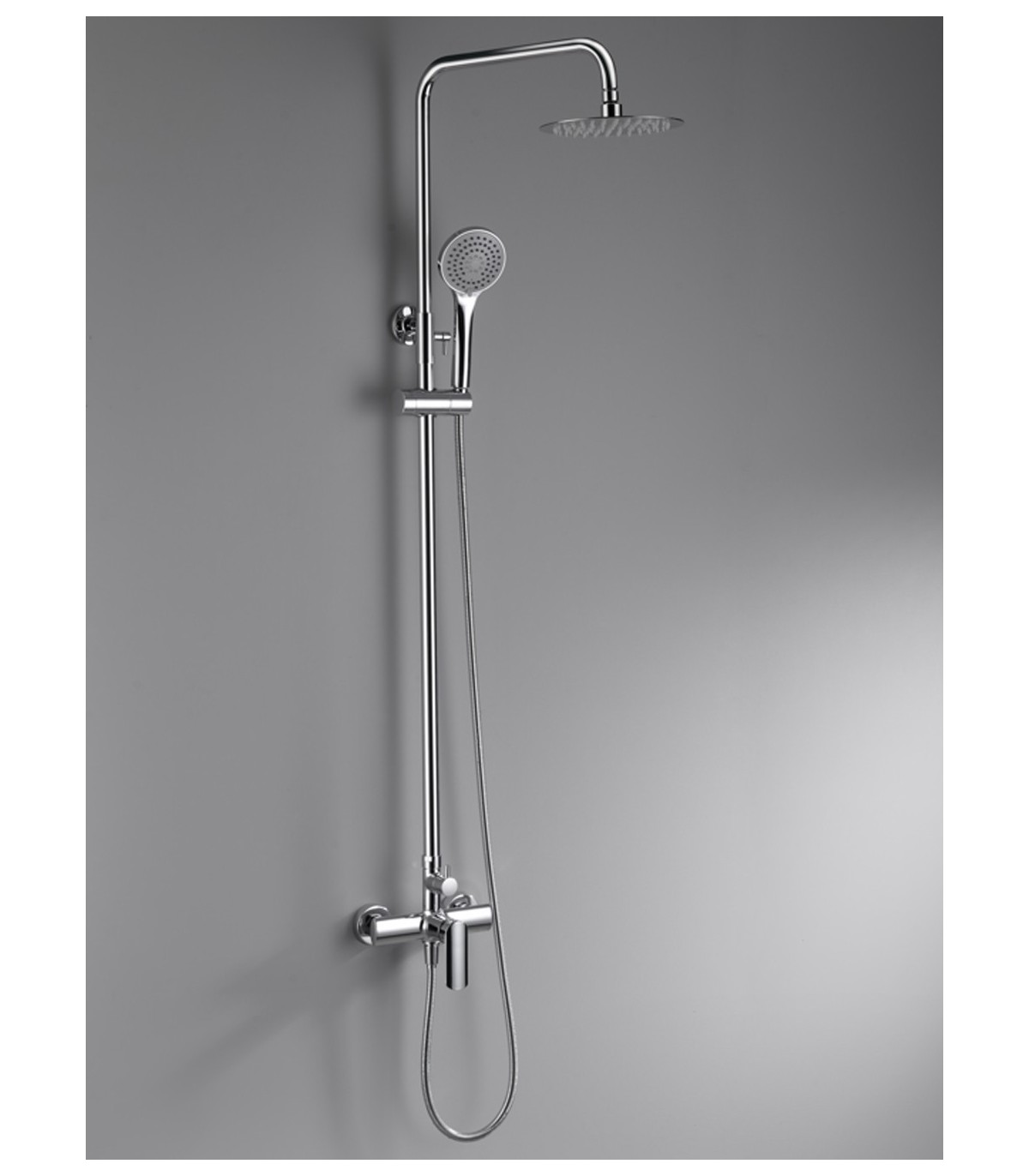 Conjunto de ducha termostático de acero inox y latón modelo VIGO
